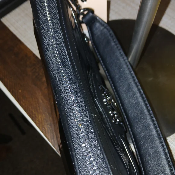 Juicy Couture Black Patent Shoulder Bag with Crown Detail - Picture 8 of 8